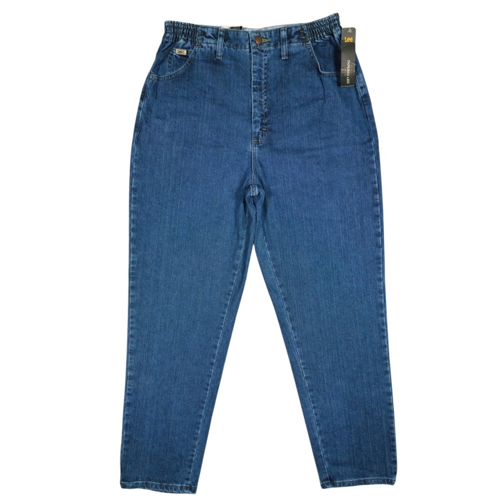 LEE Relaxed Fit Tapered Leg Mid Rise Jeans Size 14 Medium NWT